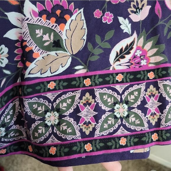 LANDS' END Floral Split Neck Dress - Picture 5 of 9